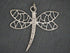 Sterling Silver Artisan Large Dragonfly Charm, (AF-351)